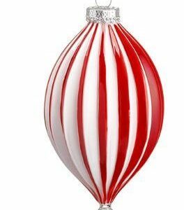 Bola de Cristal 6" Roja y Blanco