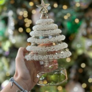 Árbol de Cristal Dorado con Cristales 8"